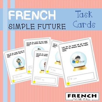 Teachers Pay Teachers thumbnail of  the free French resource futur simple task cards.