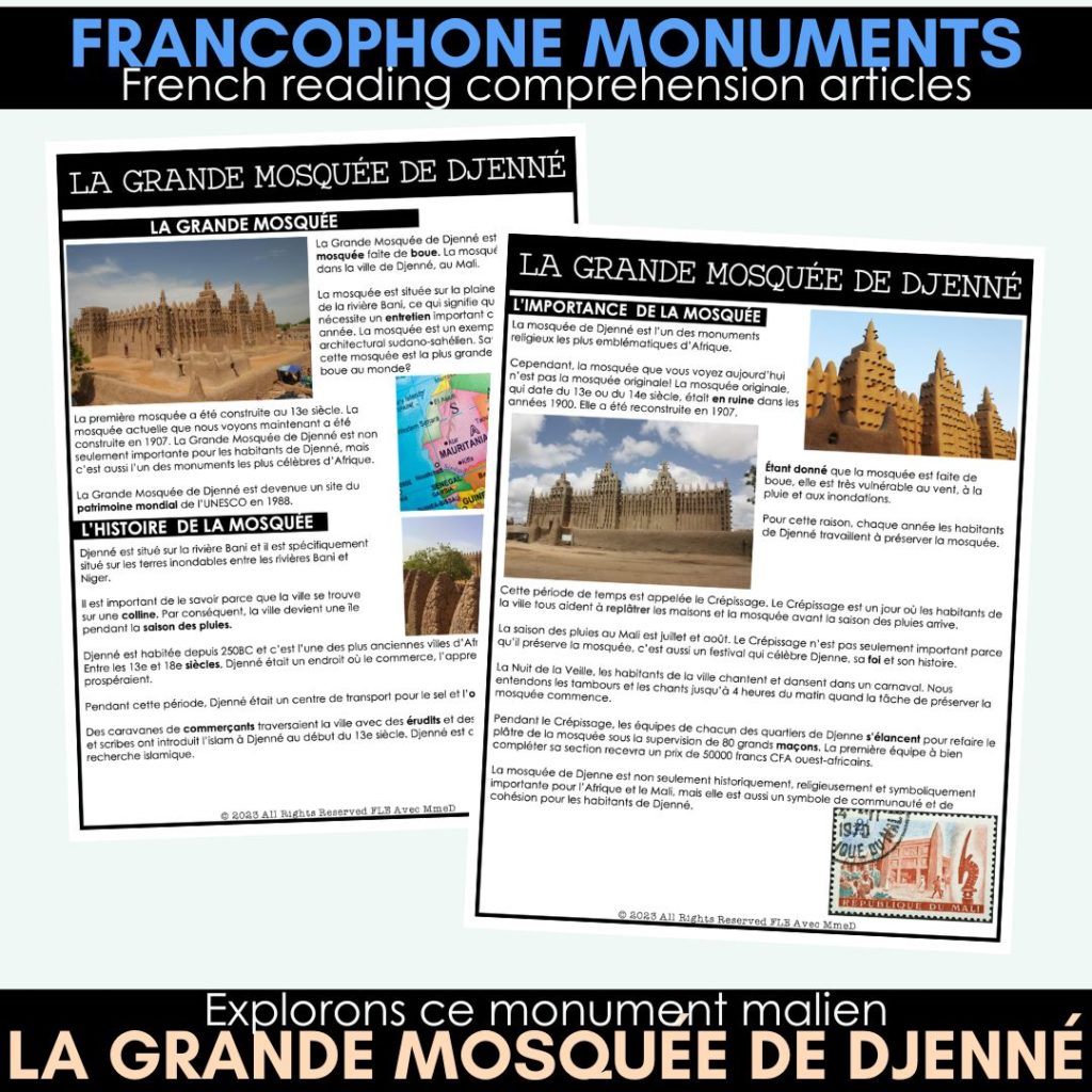 La Grande Mosquée de Djenné au Mali - a historic Francophone monument in West Africa